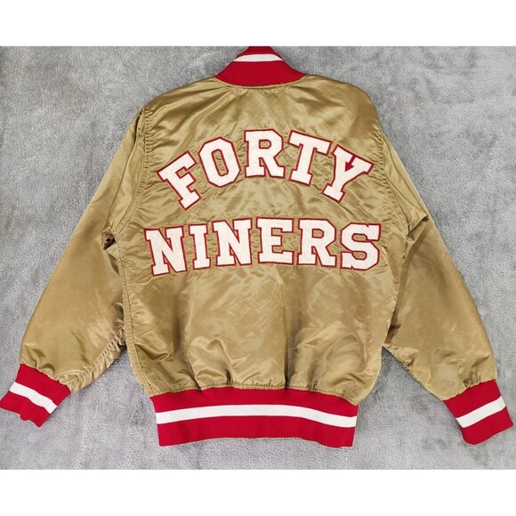 Wilson Other - San Francisco 49ers Jacket Mens Size 36 Gold Satin Chalk Line Bomber Vintage